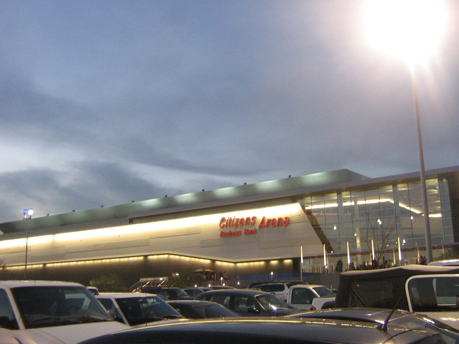 Exterior of the Ontario arena now known as Toyota Arena