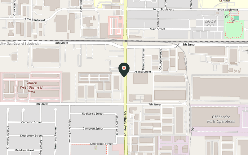 Map showing the location of China Point in Rancho Cucamonga, California