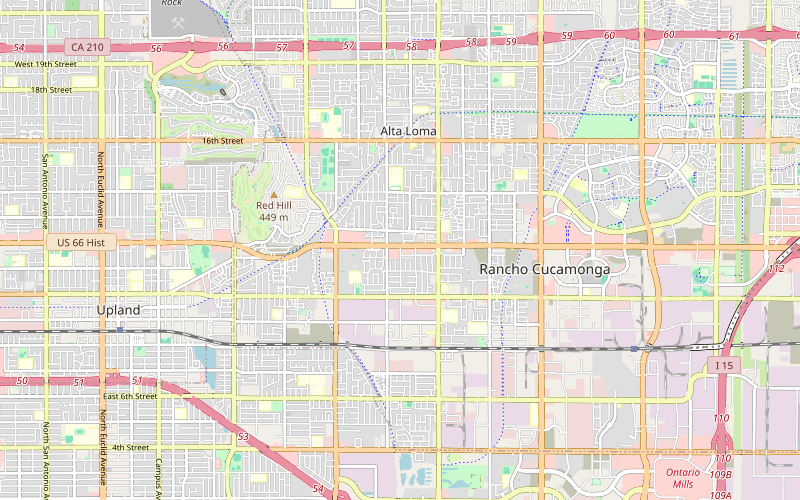 Map of the general Rancho Cucamonga area — exact location of Chinatown House unconfirmed