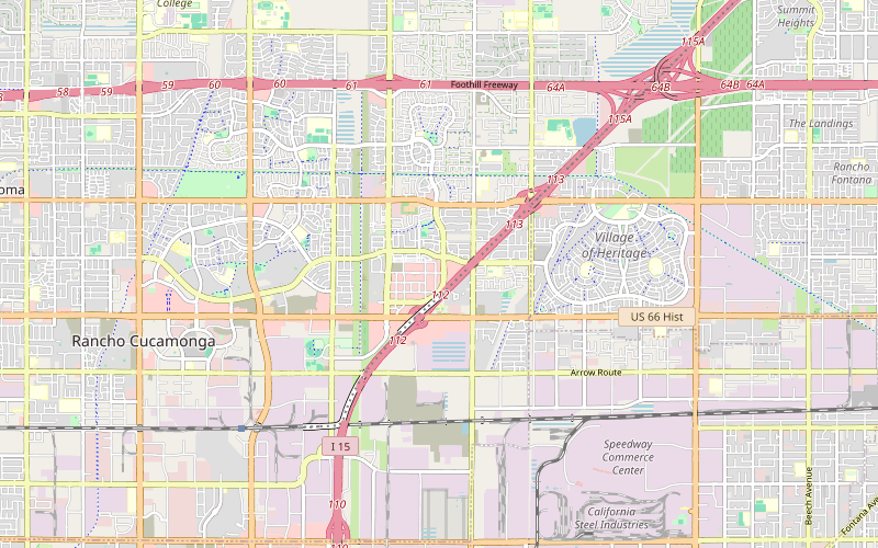 Map of the general Rancho Cucamonga area — exact location of Fogo de Chão unconfirmed
