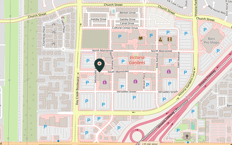 Map showing the location of Marugame Udon in Rancho Cucamonga, California