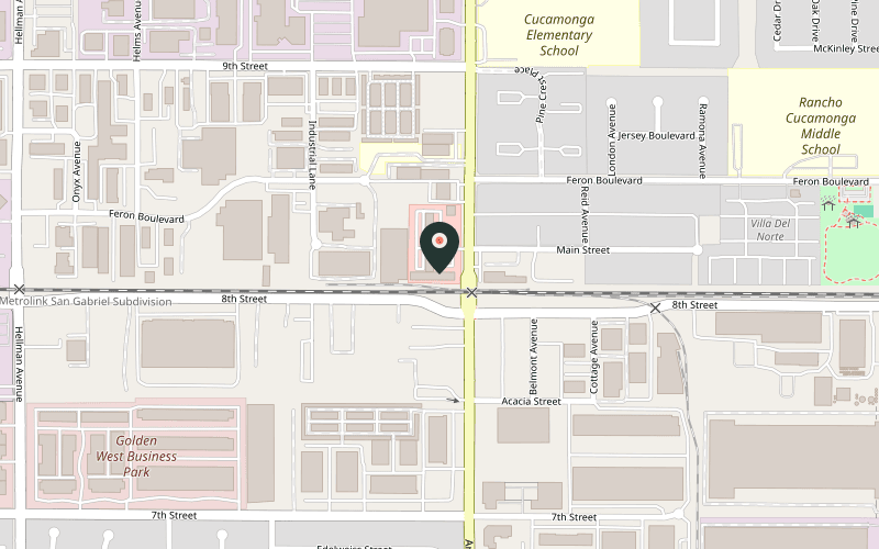 Map showing the location of Mexico Lindo in Rancho Cucamonga, California