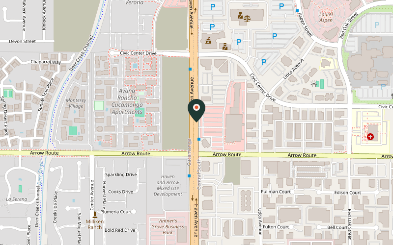 Map showing the location of Native Son in Rancho Cucamonga, California