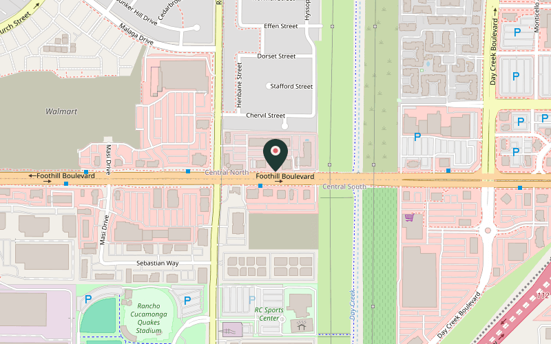 Map showing the location of Pho LaGi - Vietnamese Restaurant in Rancho Cucamonga, California
