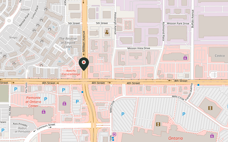 Map showing the location of Rolling Rice in Rancho Cucamonga, California