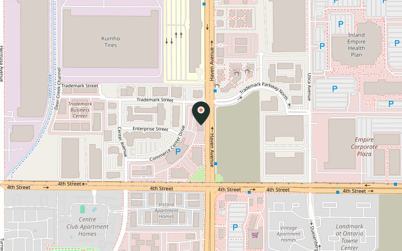Map showing the location of Skipjack Poke Co. in Rancho Cucamonga, California