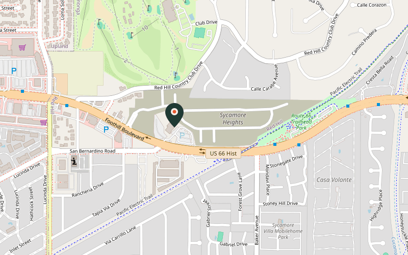 Map showing the location of The Sycamore Inn
