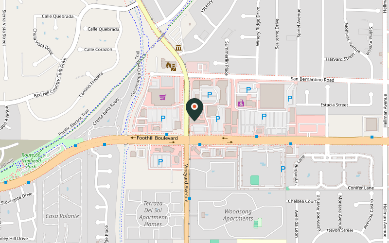 Map showing the location of Thomas Winery Plaza