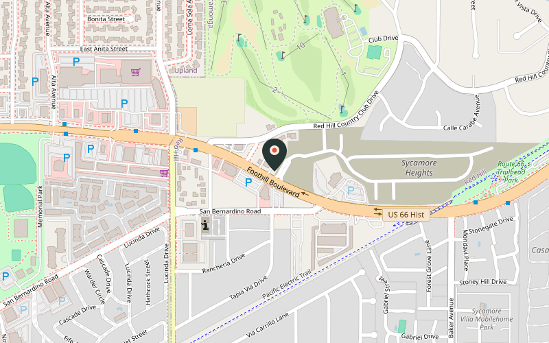 Map showing the location of Vince's Spaghetti